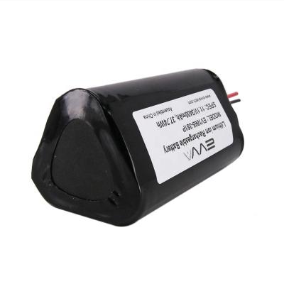 China Toys Rechargable 12v 4ah Li-ion 3s Lithium-Ion Triangle Battery Pack for sale