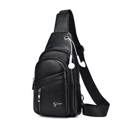 China PU Chest Bag Men's Cross - Body Backpack Fashion Single Shoulder Men's Bag Retro Large Capacity for sale