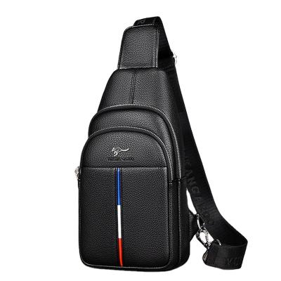 China PU Trunk Bag Men's Cross - Body Bag Fashion Shoulder Backpack Leisure Satchel Single Waist Bag for sale