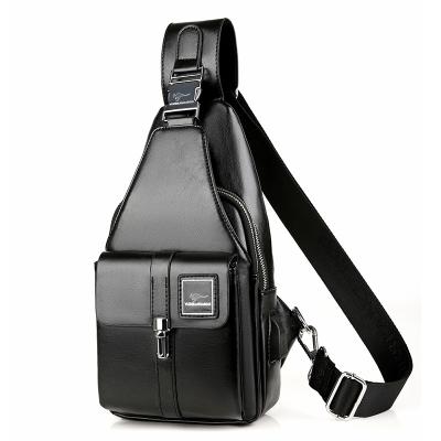 China PU Trunk Bag Men's Cross - Body Bag Fashion Shoulder Backpack Leisure Satchel Single Waist Bag for sale