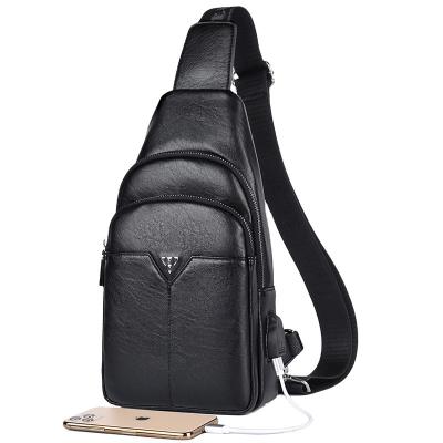 China PU Trunk Bag Men's Cross - Body Bag Fashion Shoulder Backpack Leisure Satchel Single Waist Bag for sale