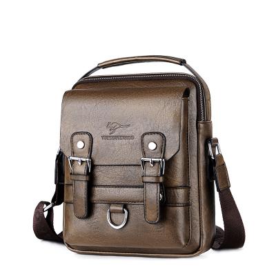 China PU Men's Bag Messenger Bag Fashion Shoulder Bag Simple Large Capacity Backpack Retro NEW for sale