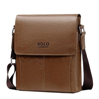 China Retro PVC Simple Men's Bag Solid Color Single Shoulder Messenger Bag Leisure Backpack Fashion Travel Bag for sale