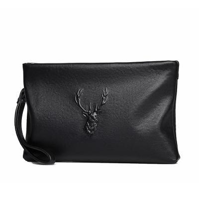 China Retro Leather Envelope Men's Fashion Leather Bag Fashion Casual Leather Handbag for sale