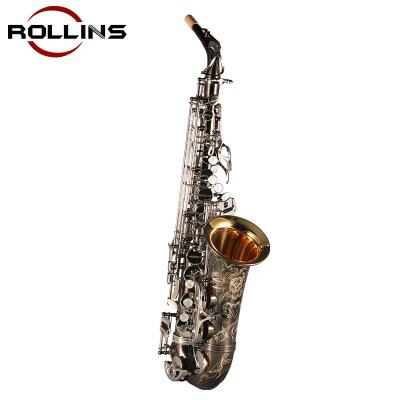 China Professional Black Body KSA-A3 Alto Saxophone Nickel Plating Process Nickel Plate for sale