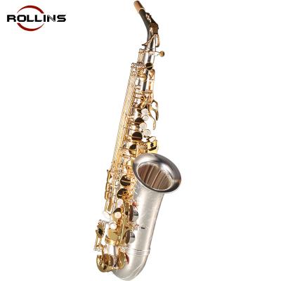 China Musical Instruments F#Eb Plating High Silver Plated Silver Body KSA-A2 Alto Saxophone for sale