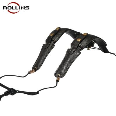 China Saxophone Shoulder Strap Leather Strap Double Sax Neck Accessories Alto/tenor/soprano for sale