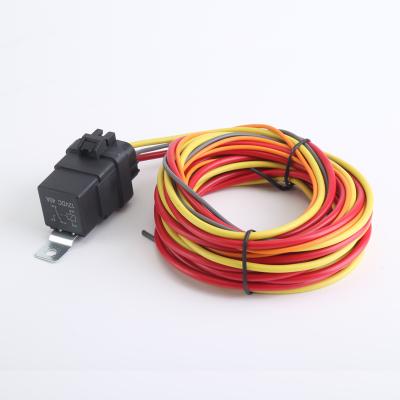 China Dual SOURCE Waterproof Manufacturer Electric Fan Wiring Wiring Kit 185On165Off Thermostat40ARelay for sale