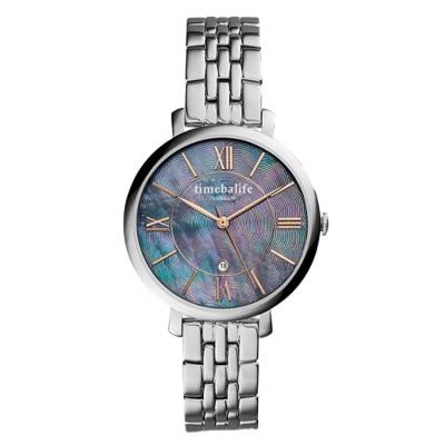 China 2018 Popular Silver Stainless Steel Bracelet Pearl Shell Dial Quartz Women Wrist Watch for sale