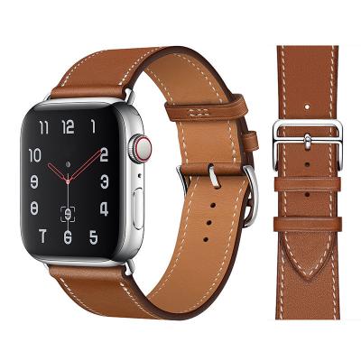 China Fanshion High Quality Buckle Leather Band For iWatch 40mm 44mm Sports Strap For Apple Watch 42mm 38mm 2 3 4 5 6 Series for sale