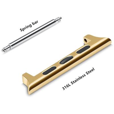 China Good Selling Stainless Steel 316L Stainless Steel Spring Bar Watch Strap Connector for Apple Watch Band Adapter for sale