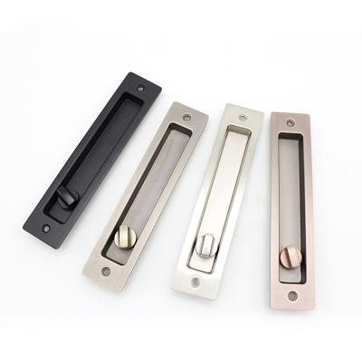 China Modern Zinc Alloy Kitchen Hidden Partition Flat Lock Sliding Door Lock Toilet Sliding Door Hook Lock Sliding Door Lock for sale