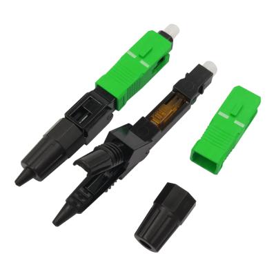 China Promotion APC Indoor Fiber Optic Home Fiber Connectors SC Drop Cable Fast Conector APC for sale