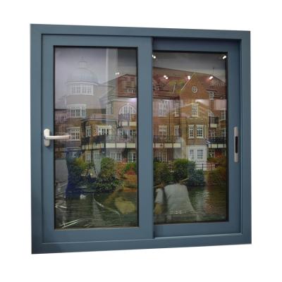 China Magnetic Screen Aluminum Sliding Double Glazed Window for sale