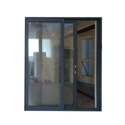 China Heat Insulation Modern Design Aluminum Sliding Door 2 Panel Double Glazed Aluminum Balcony Door for sale