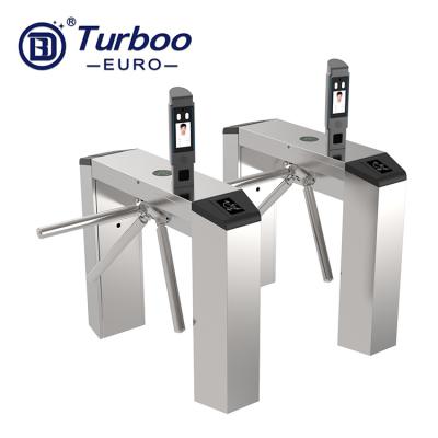 China SUS304 2 Way Electronic Tripod Turnstile Face Recognition Access Control Semi Automatic Tripod Turnstile for sale