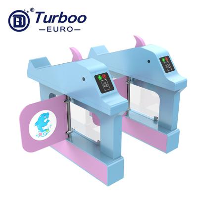 China Cute SUS304 Swing Barrier Turnstile Gate School Entrance Fast Passage For Kids Turboo Euro for sale