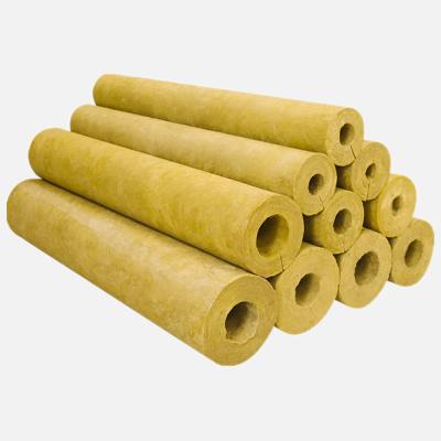 China Industrial 60-200Kg/M3 Rockwool Pipe Insulation Rockwool Tube Rockwool Heat Insulation Materials for sale