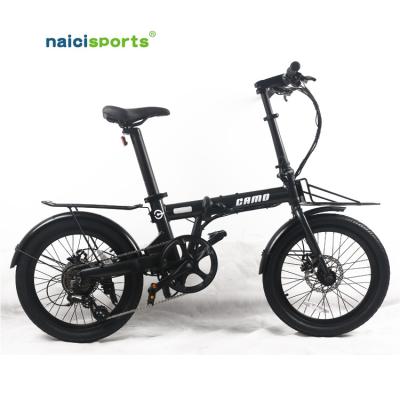 China Naicisports Magnesium Alloy CAMO Folding Electric Bike 36V Foldable City Electric Bike 250W 20 Inches for sale