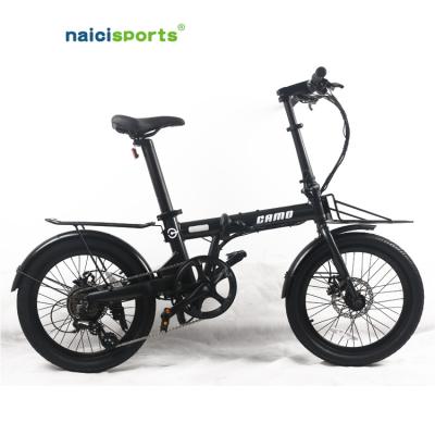 China Magnesium Alloy Naicisports CAMOUFLAGE Fold Electric Bike 36V Folding Cheap Electric Bike 250W City Electric Bicycle for sale