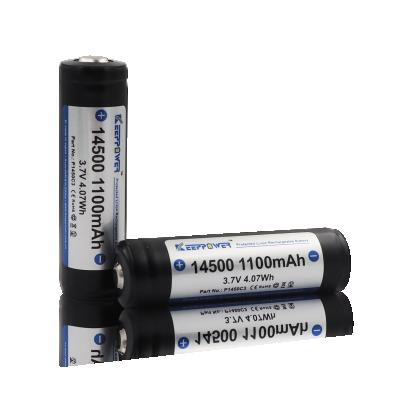 China Machine- KeepPower 14500 1100mAh Protected Rechargeable Li-ion Battery P1450C3 for sale