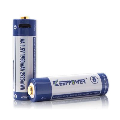 China Keeppower P1450U1 AA USB 14500 1.5V 1950mAh Li Ion Micro Rechargeable Toys Battery for sale