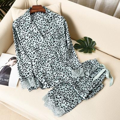 China Ladies Two Piece Summer 2 PCS Lounge Wear Women QUICK DRY Designer Casual Silk Pajamas Sets Soft Elegant Pajamas Pj Set Pijama De Mujer for sale