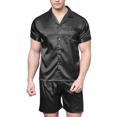 China Wholesale Custom QUICK DRY Shorts Sheaths 2 Pieces Homewear, Mens Silk Satin Sleepwear, Mens Pajamas For Loungewear Sleep for sale