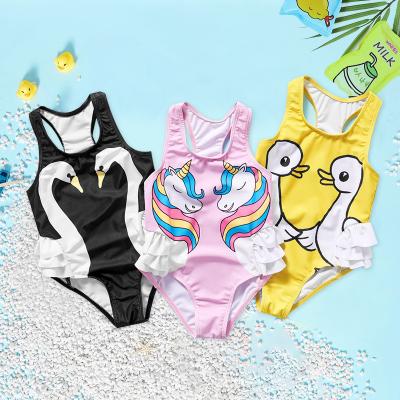 China Summer Breathable Children Print Infant Swimming Suits Little Girl Swimsuit Kids Swimwear Cartoon Bathing Suit For Girls Trajes De Bano for sale