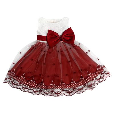 China 2022 Dress Dresses Breathable Mesh Kids Modest Dresses Elegant Flower Baby Sundress for sale