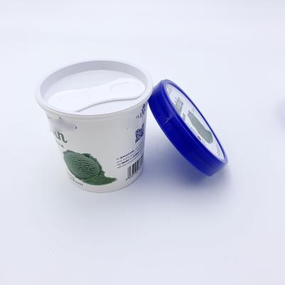 China Recyclable Custom Design Disposable Ice Cream Cup With Lid for sale