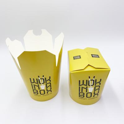 China Custom Logo Disposable Wok Take Away Disposable Noodle Box Packaging for sale