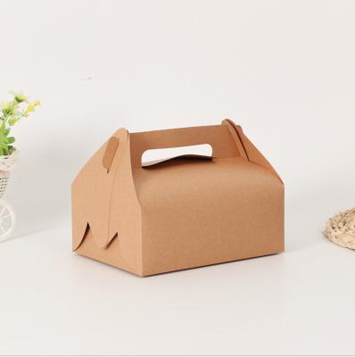 China Customized 100% Biodegradable Biodegradable Kraft Foam Cake Box Papers Cake Packaging for sale