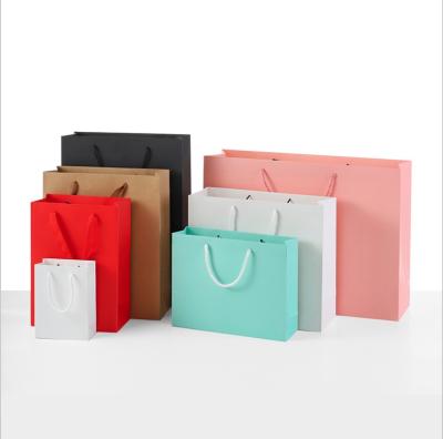 China Recyclable Custom Biodegradable Kraft Fancy Shopping Paper Bags With Your Own Logo for sale