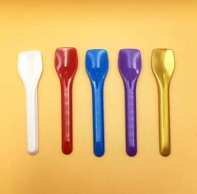 China Disposable Custom Color Small Plastic Ice Cream Dessert Cake Spoon for sale