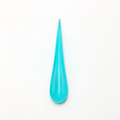 China Hot Sale 20.3cm Long Disposable PS Blue Waterdrop Ice Cream/Yogurt/Cake/Dessert Shape Plastic Scoop For Ice Cream for sale