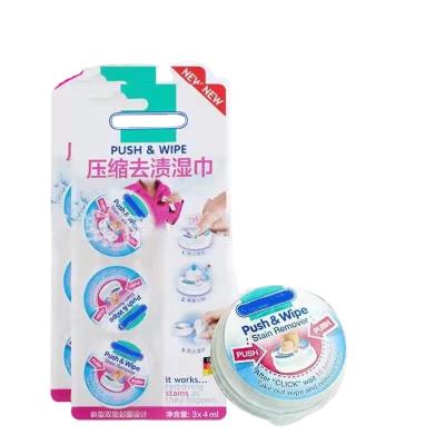 China Disposable Mini Coin Tissue Press Wipes Disposable Super Magic Compressed Towel for sale