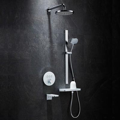 China Without Slide Bar Thermostatic In-wall Shower With Triple Function Shower System Bathroom Shower Faucet for sale