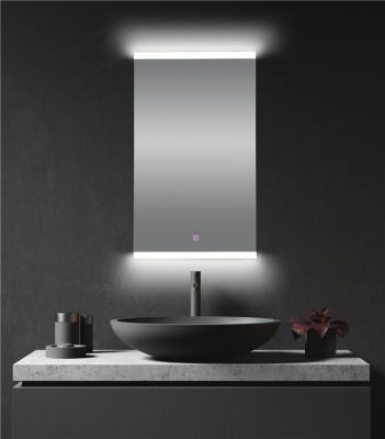 China Illuminated Through The LED Lights Hotel Bathroom Backlit Vanity Mirror for sale