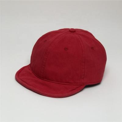 China Japanese and Korean COMMON Washed Retro Hip Hop Fashion Brim Soft Top Flat Brim Baseball Cap Short Hat for sale