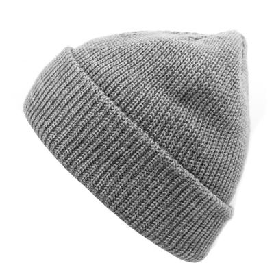 China COMMON Cheap Cuff Beanie Hat Winter Thick Knitted Beanie Slouchy Hat Unisex Price for sale