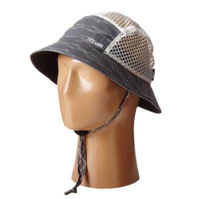 China 2021 Character Riseman 2021 Fashion Custom Men's Mesh Fishing Bucket Hat Classic Outdoor Bucket Hat For Adults for sale