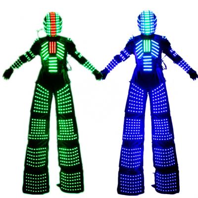 China Stilts Walker Stilts Walker LED Lights Suits, LED Dancer Costume LED Robot Costume kryoman Robotled Stilts Clothes for sale