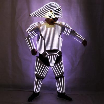 China Stilt Walker Night Club LED Robot Suits Clothing LED Suit Lights Stage Dance Performance Show Luminous Dress for sale