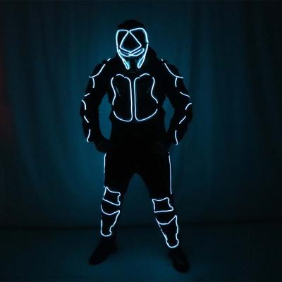 China BRA Laser Battle Suit Red LED Suit Clothes Bar DJ Nightclub Lights Stage Dance Luminous Interpretation for sale