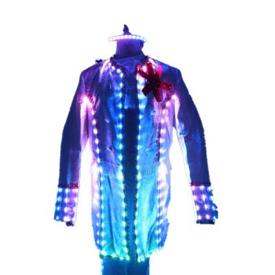 China COSTUME LED Court Suit Europe Style Court Marshal Clothing Groom Wedding Men's Suits Party Singer Stage Costume for sale