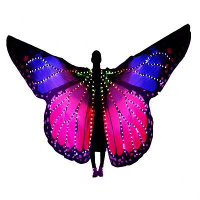 China New WINGS Women Belly Dance Wing Butterfly Halloween Full Color Smart LED Pixel Wings Girls Dance Cloak Props Props Stage for sale