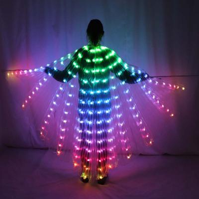 China Women's Dancing LED Isis Wings Remote Control Belly BRA Light Up Flash Wings Butterfly Party Club Wear Halloween Flexible Sticks for sale