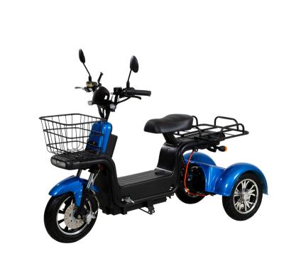 China Custom color 3 passenger three wheel electric motorcycle energy saving electric tricycle for adult/senior for sale