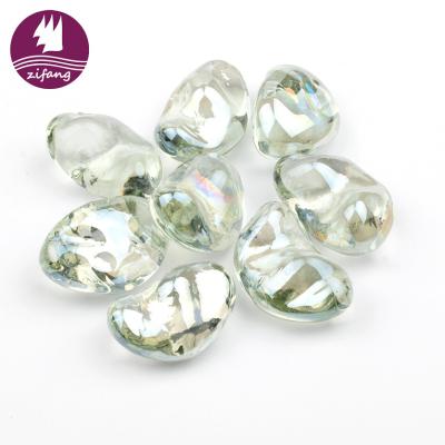 China Stocked toppers fire crystal glass erratic diamonds for fireglass fireplace / fire pit / fire table for sale